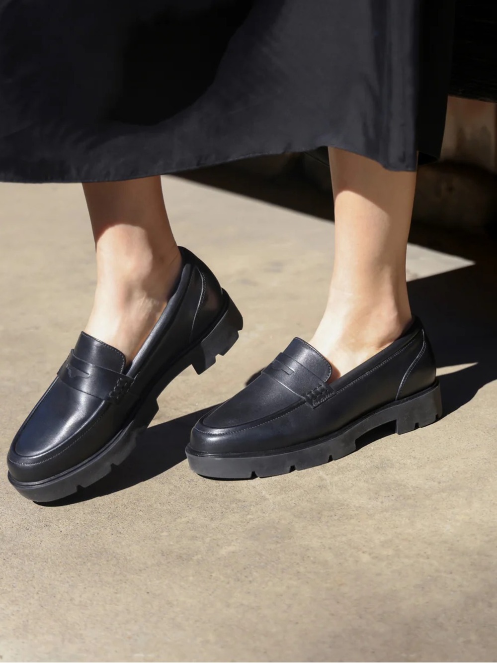 ABEO Boulevard Black Leather Platform Loafer Metatarsal Support Shoes 6.5